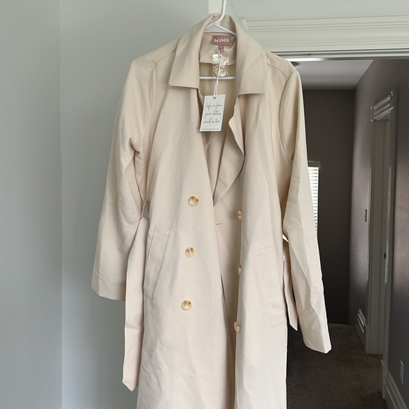 Show Me Your Mumu Women’s Trevor Trench Coat in Cream, NWT - Picture 4 of 13